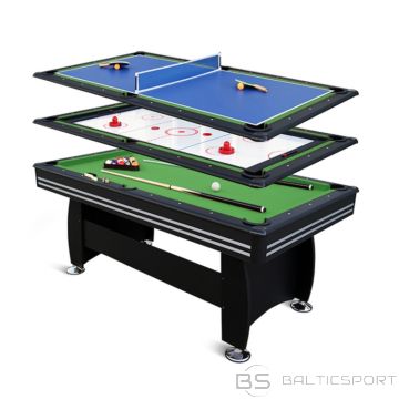 Biljarda galds Bilaro Game Zone 3 in 1, zaļš materiāls
