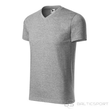 T-shirt Malfini Heavy V-neck M MLI-11112 dark gray melange (3XL)