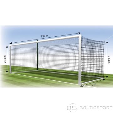 Football net TREMBLAY FF1113E 7,32x2,44m, 3mm, depth 2m, 2pcs
