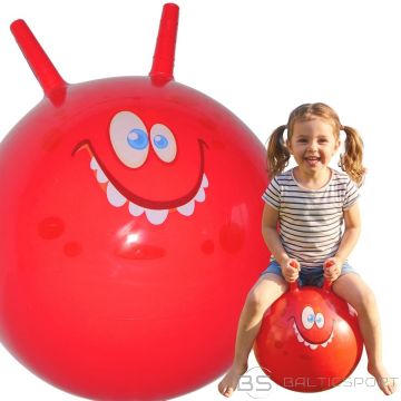 Lēkāšanas bumba ar ragiem SKOCZEK 45 cm sarkana Enero Toys