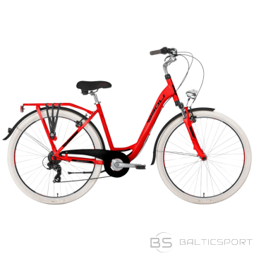 Sieviešu pilsētas velosipēds TABOU Kayla 28'', sarkans/melns (M)