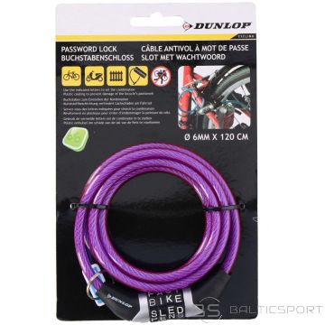 Dunlop SPIRAL COMBINATION BICYCLE LOCK 0.6x120CM - PURPLE