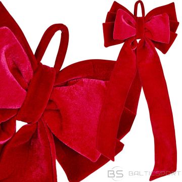 Christmas Decoration DECORATIVE VELVET BOW 72CM RED