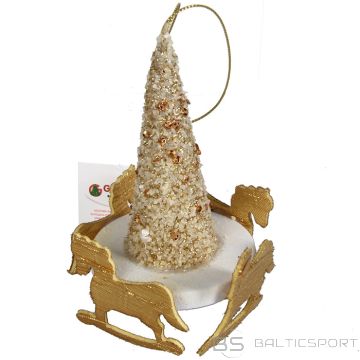 Egļu rotājums zelta 11cm, 4veidi