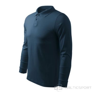Malfini Single J. LS M MLI-21102 navy blue polo shirt (S)