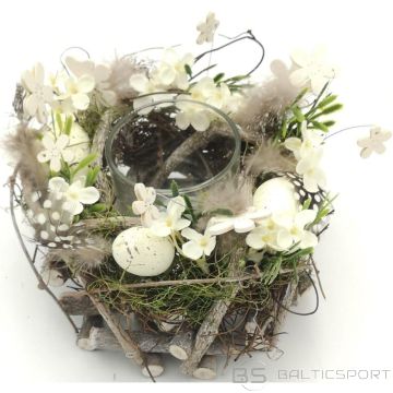 BS Dekoratīvs spalvu svečturis tējas svecei 16 cm (nav pieejams)