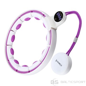 HHM17 Hula Hop balts/violets magnētisks ar svaru + skaitītājs HMS