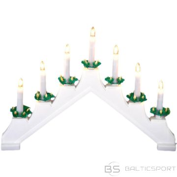 Christmas Decoration PLASTMASAS ADVENTES SVETURIS AR 7 LAMPAS, BALTS