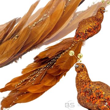 Detal DEKORATIVS PUTNS UZ KLIPŠA 38CM - BRONZA