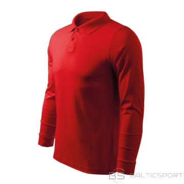 Polo shirt Malfini Single J. LS M MLI-21107 red (S)