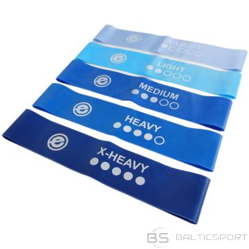 Enero Fit SET OF 5 TPE BLUE BAND EXERCISE BANDS