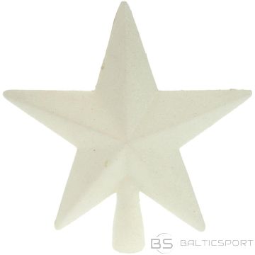 Christmas Decoration TREE TOP STAR 19CM WHITE GLITTER