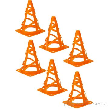 XQMAX treniņa konusi ar caurumiem, 18 cm, 6 gab.