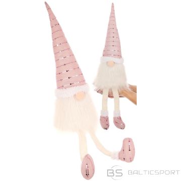 Saska Garden Dekoratīvs rūķis Shiny Santa 38+20 cm rozā