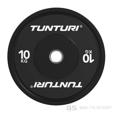 Svaru disks TUNTURI Platinum Bumper Plate, melns, 50 mm, 10 kg
