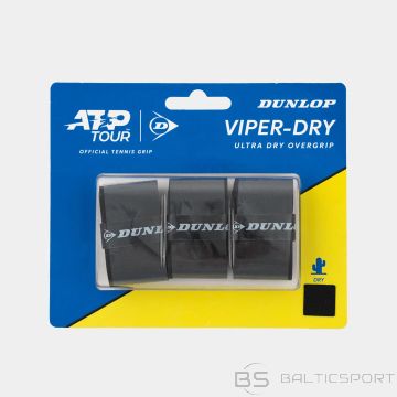 Tennis racket overgrip DUNLOP VIPERDRY ATP 3pcs. black