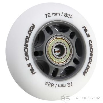 Nils Extreme PU 72x24 82A WHITE MAT (4 st.) + ABEC-9 (8 szt.) KOMPLEKTS