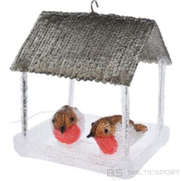Christmas Decoration BIRD HOUSE LED DECORATION 185X165X230MM GREY