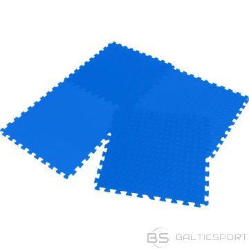 EVA Puzzle Mat 60x60 cm, 4 pcs, 12 mm, Enero, Blue