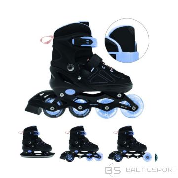 Spokey Quattro 4IN1 inline skates SPK-943431 size 38-41 BK/VT (38-41)