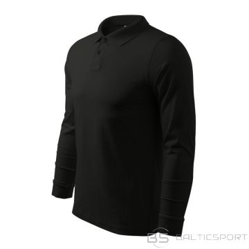 Malfini Рубашка поло Single J. LS M MLI-21101 черная (S)
