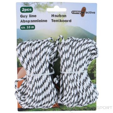 Camp Active TOURIST ROPE TENSION FOR TENTS 2PCS BLACK AND WHITE