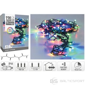 Koopman ZIEMASSVĒTKU EGLĪTES GAISMAS ĶĒDE 120 LED DAUDZKRĀSU TAIMERIS