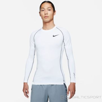 Nike T-krekls Nike cieši tops Ls dd1990 100 / Balta / XL