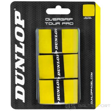 Padel racket overgrip DUNLOP TOUR PRO 3-blister yellow