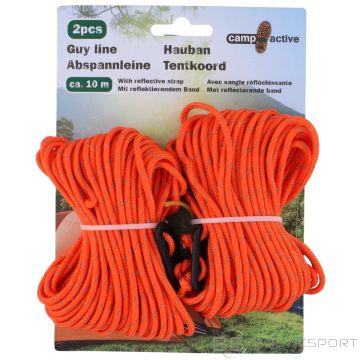 Camp Active TOURIST ROPE TENSION FOR TENTS 2PCS ORANGE