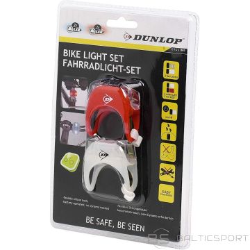 Dunlop Deluxe LED velosipēda lukturu komplekts, silikona, priekšējais un aizmugurējais, 2 LED