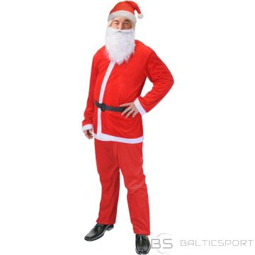 Christmas Decoration SANTA CLAUS 5-PIECE PLUSH SUIT LUX