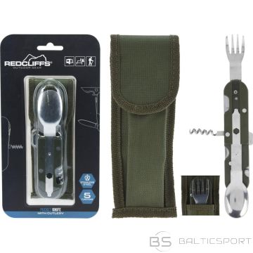 Redcliffs SURVIVAL SET TOURIST POCKET KNIFE WITH CUTLERY 5in1
