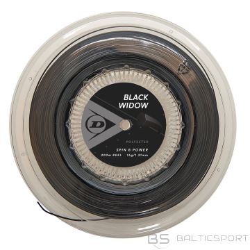 Poliestera Stīgas Tenisam / DUNLOP Black Widow (spin & durability) 16 G/200m/1.31mm