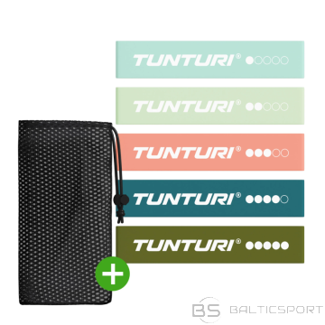 TUNTURI Mini Resistance Band Set, 5 gab