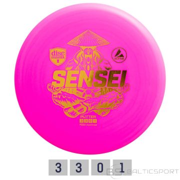 Diskgolfa Disks / Discgolf DISCMANIA Putter SENSEI 3/3/0/1 Pink