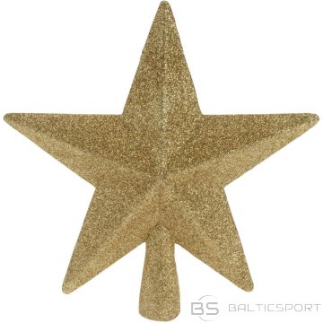 Christmas Decoration CHRISTMAS TREE TOP STAR 19CM GOLD GLITTER