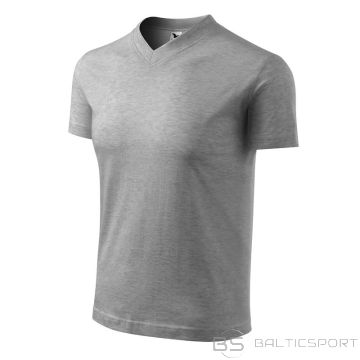 T-shirt Malfini V-neck M MLI-10212 dark gray melange (S)