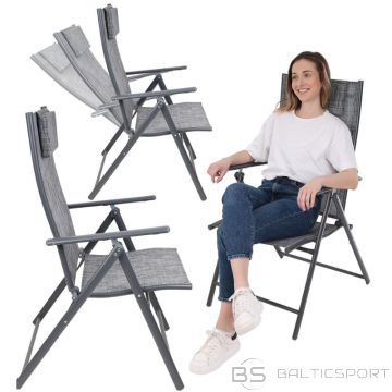 BS Dārza krēsls 57x68x106cm 2xTextline 7 pozīciju ar galvas balstu komplekts, 2 gab. (nav pieejams)