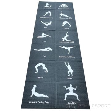 Enero Fit СКЛАДНОЙ КОВРИК ДЛЯ ЙОГИ 1700х600х5ММ ЧЕРНЫЙ