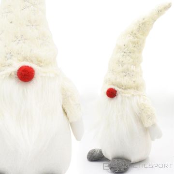 Saska Christmas DEKORATĪVS rūķītis punduris balts 45cm