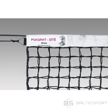 Pokorny Tennis net SPORT 12,8x1,08m PE 45x45x3mm double 6 topbands, galvanized steel cable