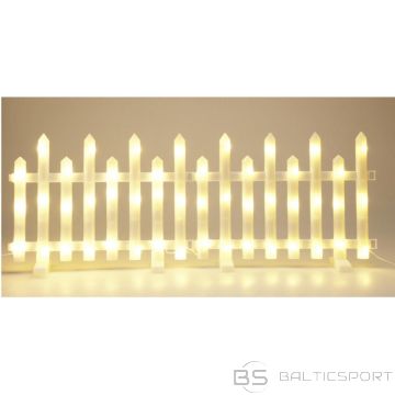 Christmas Gifts ДЕКОРАТИВНЫЙ СВЕТОДИОДНЫЙ ЗАБОР 8 ШТ. ТЕПЛЫЙ БЕЛЫЙ
