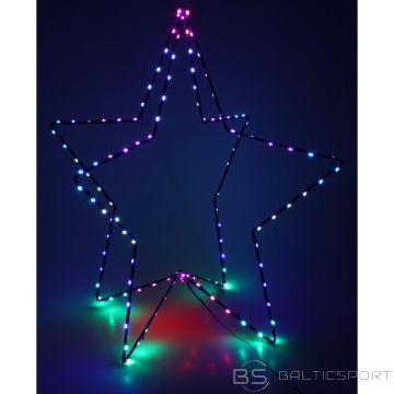 Christmas Decoration 3D DEKORATĪVĀ PAKARĀJĀ ZVAIGZNE 120LED RGB 80CM