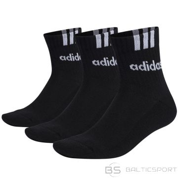 Adidas Cushioned 3S Linear Qrt 3P Socks IC1294 / Black / 40-42