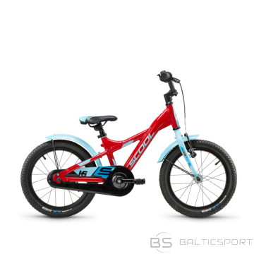 Bērnu velosipēds S´COOL XXlite, 16'' sarkans/gaiši zils