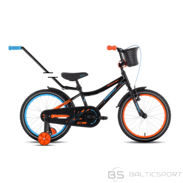 Bērnu velosipēds TABOU Rocket CS ALU, 18'' melni oranžs