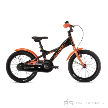 Bērnu velosipēds S´COOL XXlite, 16'' melni oranžs