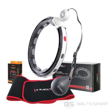 HMS KOMPLEKTĀCIJA HULA HOOP MAGNETIC BLACK HHM15 AR SVARU + SKATĪTĀJU + VIDUKĻA ATBALSTU BR163 SARKANS