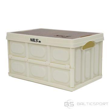 NCB4007 Folding Camping Box White with Lid 2in1 NILS CAMP